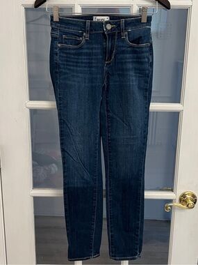 PAIGE Women’s Kylie Crop Dark Wash Stretch Skinny Jeans Size 24